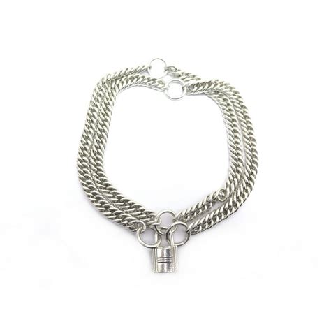 collier hermes cadenas|collier hermes sautoir cadenas double chaine argent.